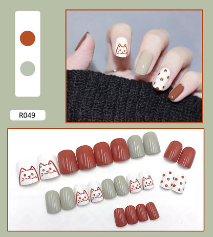 Finished Nail Pieces Nail Art Patches Detachable Nail Patches Female Removable Nail Patches