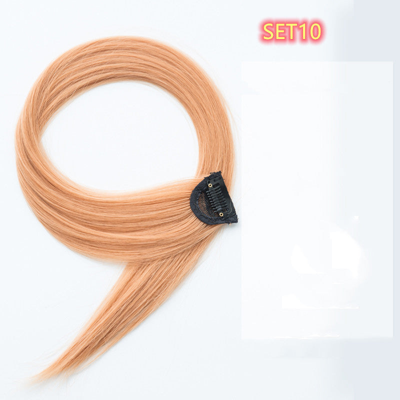 Extensiones de cabello liso con degradado de color, de seda de alta temperatura y rizado