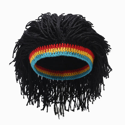 1 pieza de gorro rasta jamaiquino de reggae, peluca con rastas, boina caribeña, vestido, boina, accesorios, estilo de moda, nuevo