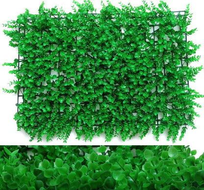 Césped artificial con plantas, fondo de bricolaje, simulación de pared, decoración para boda, hogar, verde