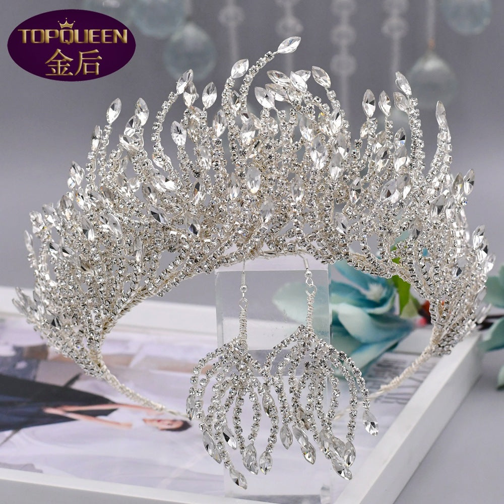 Silver Headwear Beauty Luxury Rhinestones Crown Creative Wedding Hair Crown