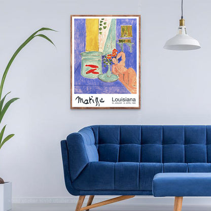 Pintura al óleo de pez dorado Henry Matisse Pintura decorativa Core Wish Aliexpress Pintura de lienzo explosiva Pintura de decoración de sala de estar