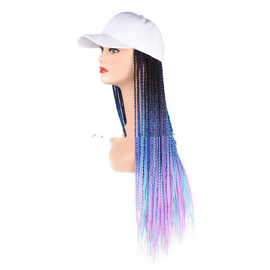 Usando una cuerda de pelo trenzado de color Gorra de moda Cabello trenzado