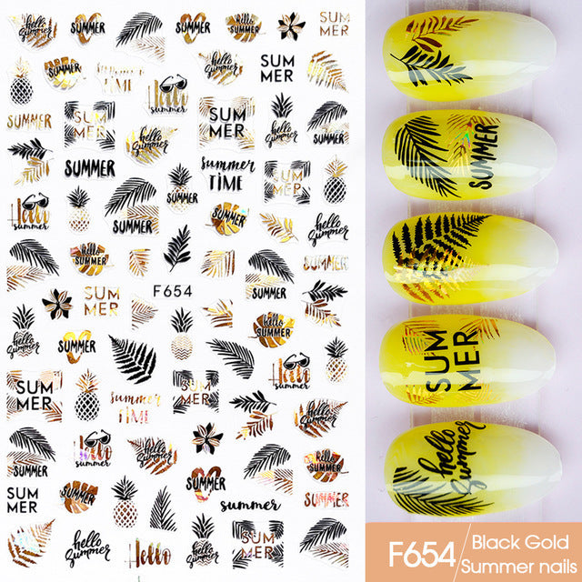 Japanese Three-dimensional 5D Embossed Nail Stickers