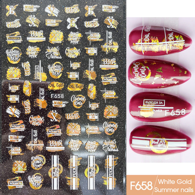 Japanese Three-dimensional 5D Embossed Nail Stickers