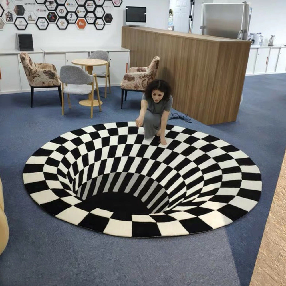 3D Vortex Illusion Carpet Optical Carpet Floor Mat Ma