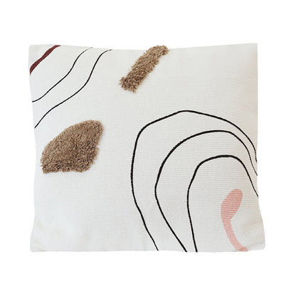 Abstract Line Tufted Throw Pillow Cushion Square Pillow Waist Pillow