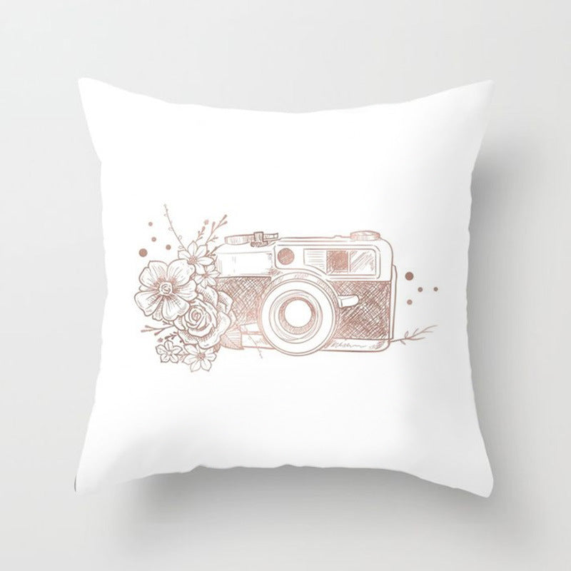 Pink sofa cushion cushion pillowcase