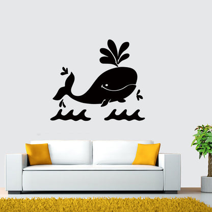 Whale Mirror Wall Stickers