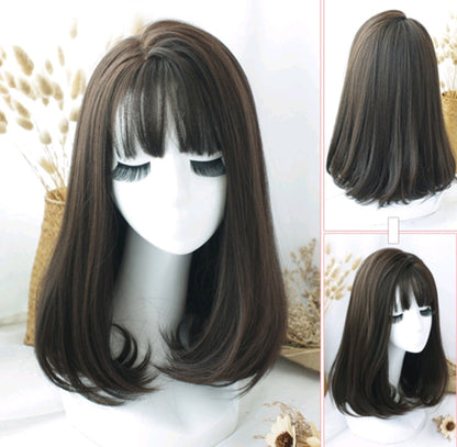 Wig female air bangs fashion chemical fiber hair wig fake hair