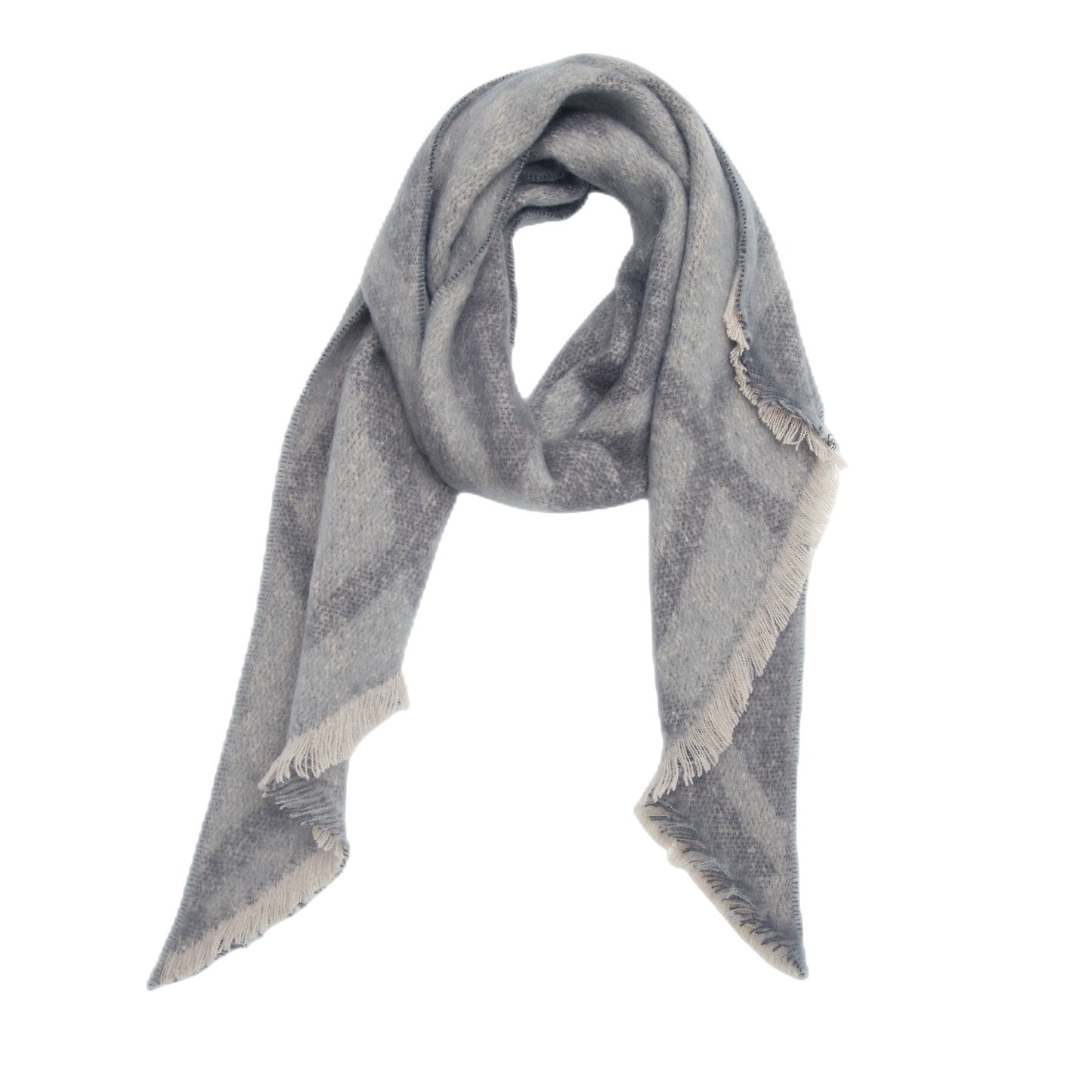 European And American Yarn Rhombus Twill Scarf