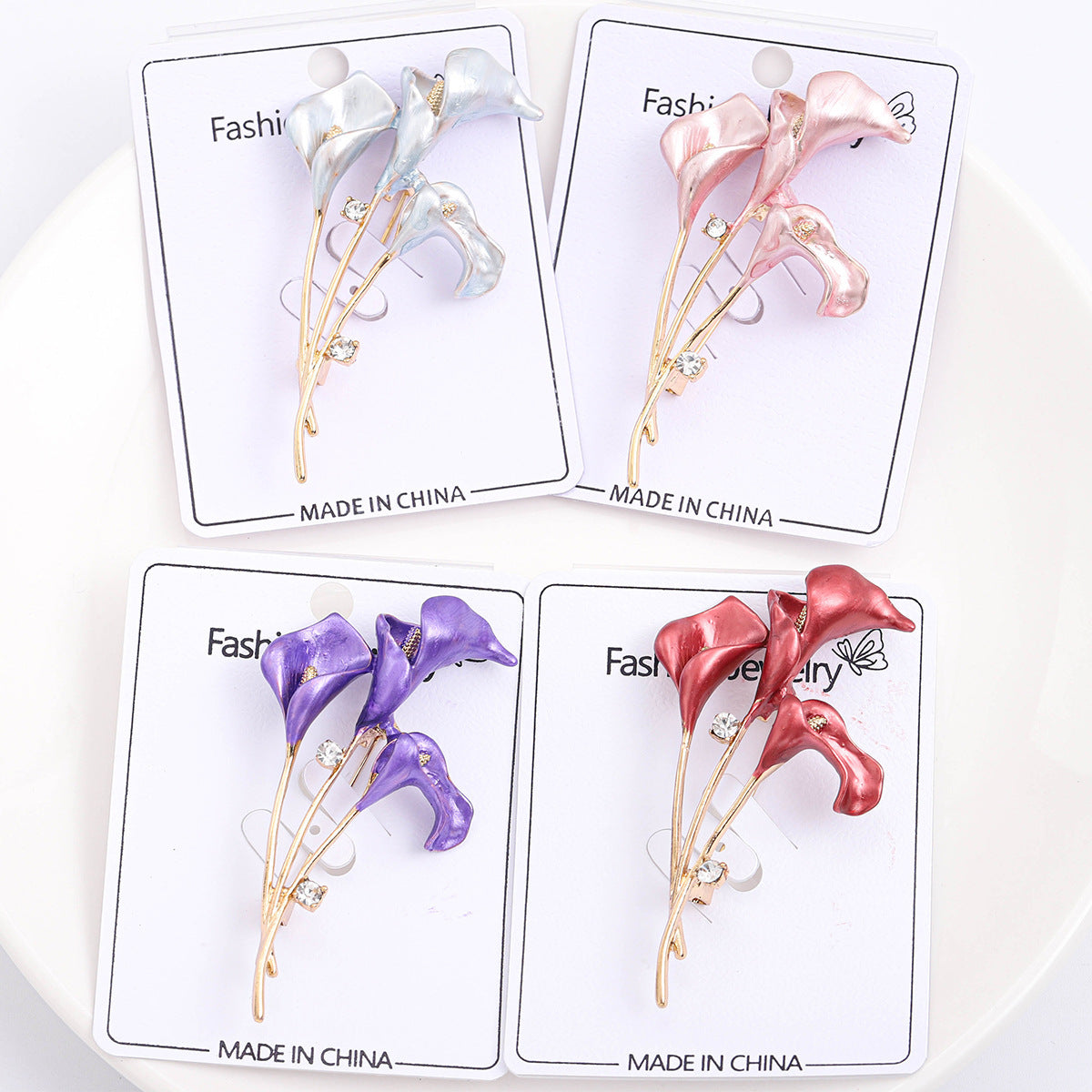 Artistic Flower Simple Fashion Enamel Dripping Tulip Corsage