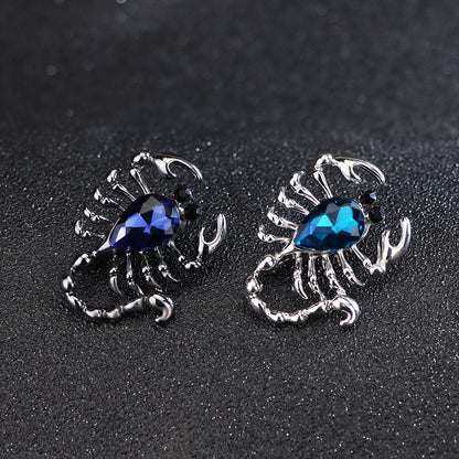 South Korea Scorpion Crystal Pin For Men And Women Korean Style All-match Corsage Brooch