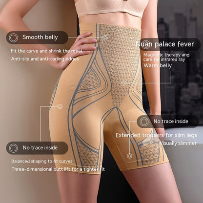 Pantalones abdominales de licra líquida 3D para mujer que moldean la cadera