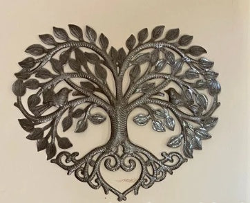 Metal Wall Art Heart Tree Of Life Home Decoration Artifact