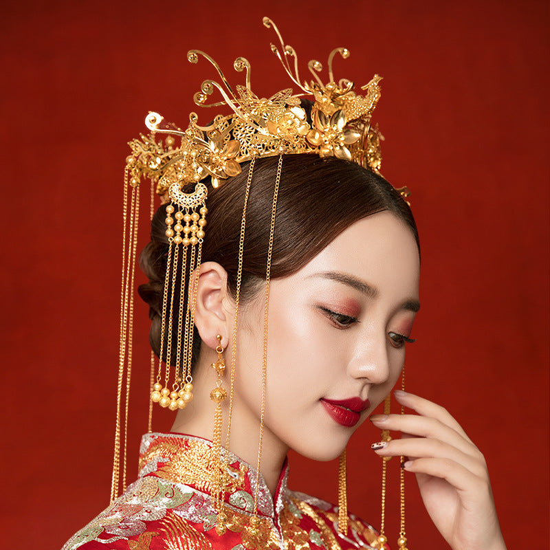 Headdress Wedding He Clothing Hair Accessories Antique Hair Crown Gold