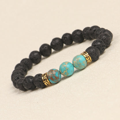 Natural stone volcanic rock bracelet