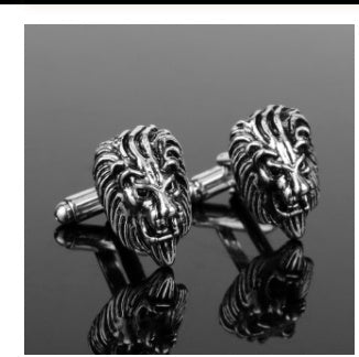 Animal roaring lion cufflinks