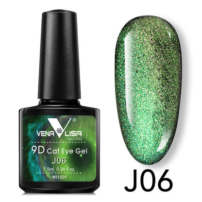 Esmalte en gel Venalisa 9D Cat Eye Magic Chameleon, esmalte en gel para manicura Galaxy Starry Magnetic Multicolor, 5 ml