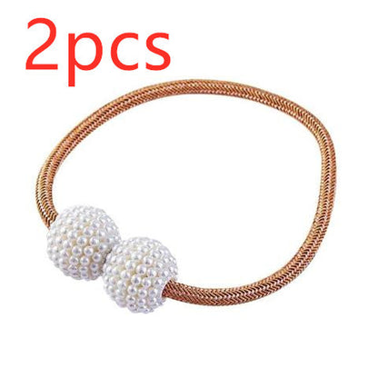 Magnetic Curtain Tiebacks Pearl Beads