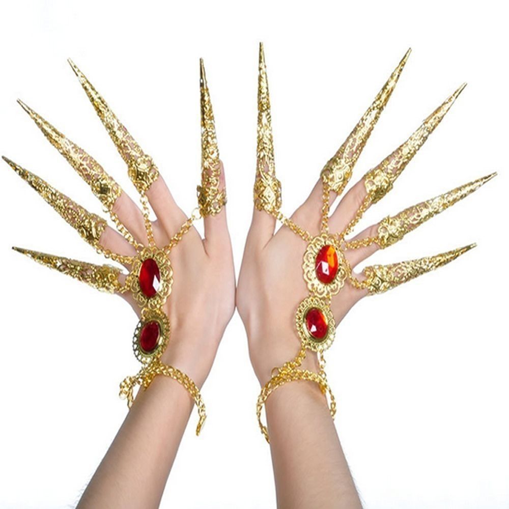 Dance Props Golden Indian Girl Nails