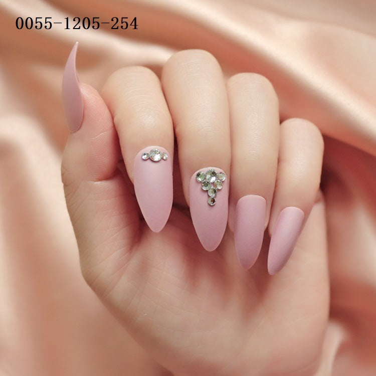 Fashionable Women's Long Pointed Nail Art With Sequins