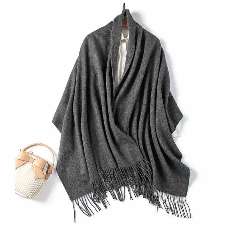 Fashionable All-matching Australian Pure Wool Solid Color Shawl