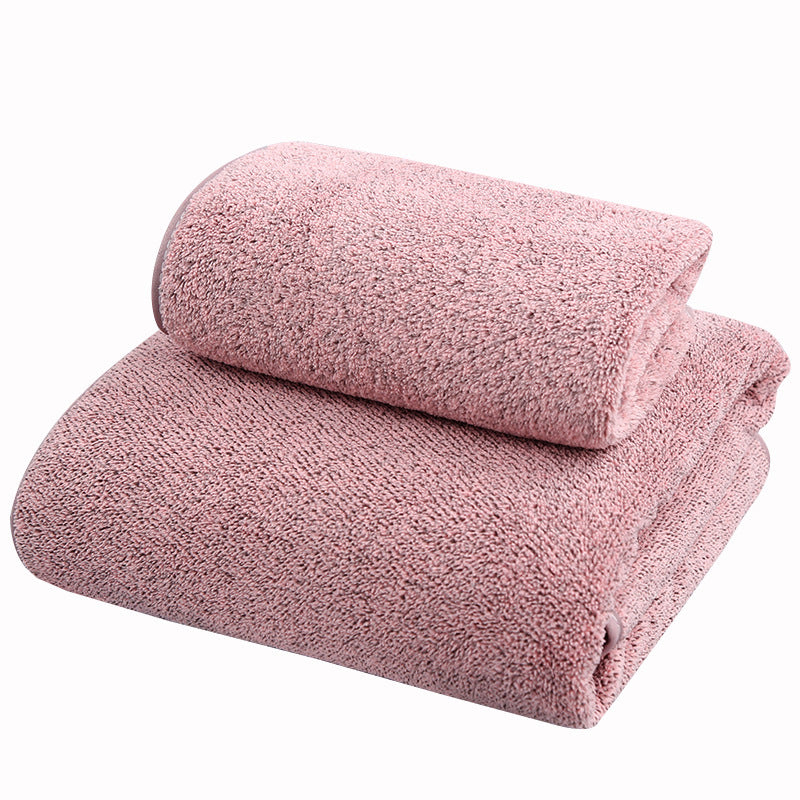 Bamboo charcoal solid color household bath towel for adults