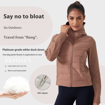 Thin Hood Down Jacket Women's Windproof, Waterproof And Warm Coat