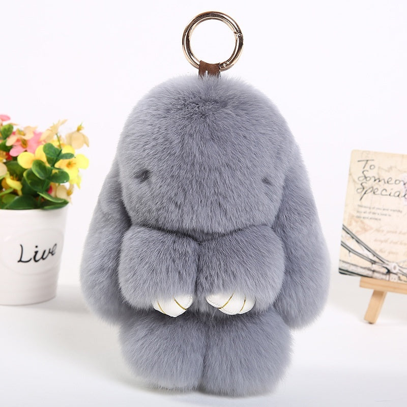 Rabbit Fur Pendant Car Key Ring Decoration