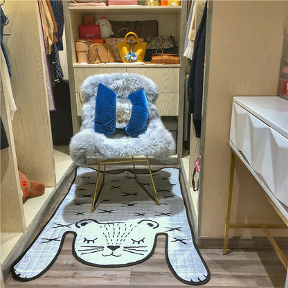 Alfombra de juegos para bebés, alfombra para niños, alfombra de felpa de tigre blanco para decoración de sala de estar, tapetes de desarrollo para niños