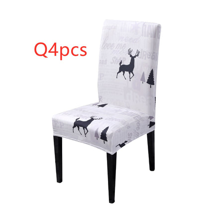 Christmas universal elastic chair cover