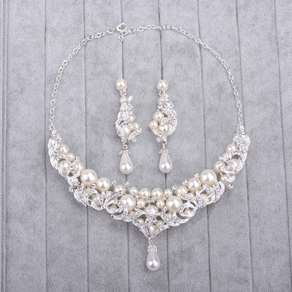 The new trade suits Europe pearl necklace jewelry pendant bride alloy big high-end wedding accessories