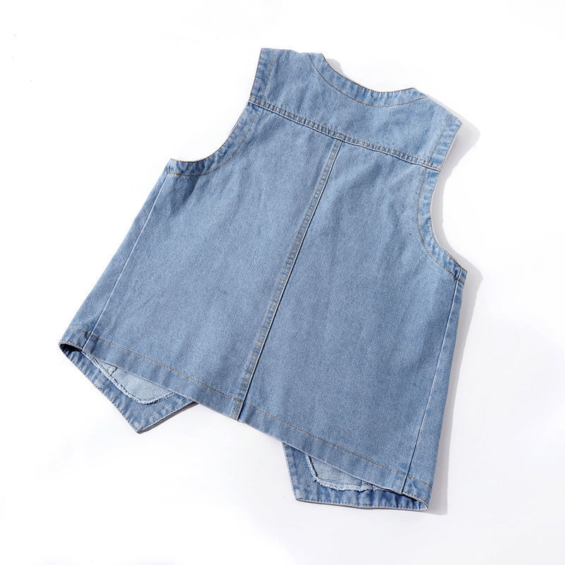 Spring And Summer All-matching Jeans Vest Women's Short Loose