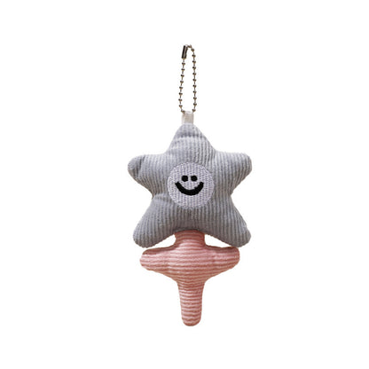 Cartoon Contrast Color Flower Five-pointed Star Keychain Handbag Pendant