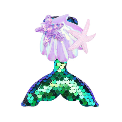 Cartoon Mermaid Tail Barrettes Little Girl Hair Clip Side