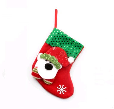 Adornos navideños Calcetines de Papá Noel Colgante de árbol de Navidad Calcetines navideños Bolsa de regalo Bolsa de Navidad