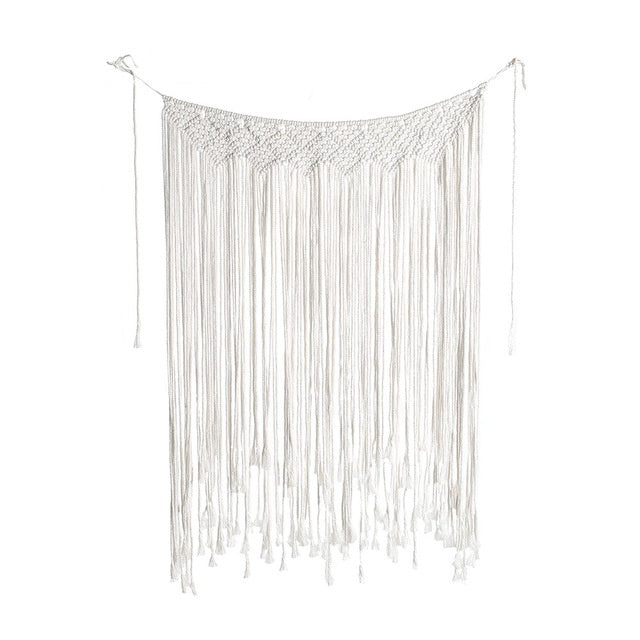 Tapiz geométrico de macramé para colgar en la pared, hecho a mano, estilo bohemio y elegante, para habitación de bebé, hermoso accesorio decorativo para el hogar y el apartamento