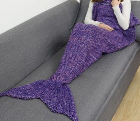 Mermaid Tail Knitting Sleeping Blanket