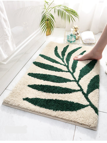 Microfiber top fast drying bath mat