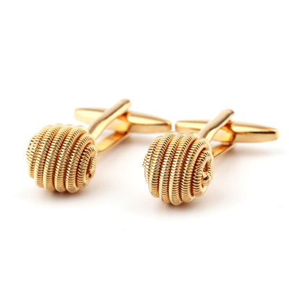 Gold Twist Cufflinks All-matching Shirt Cufflinks