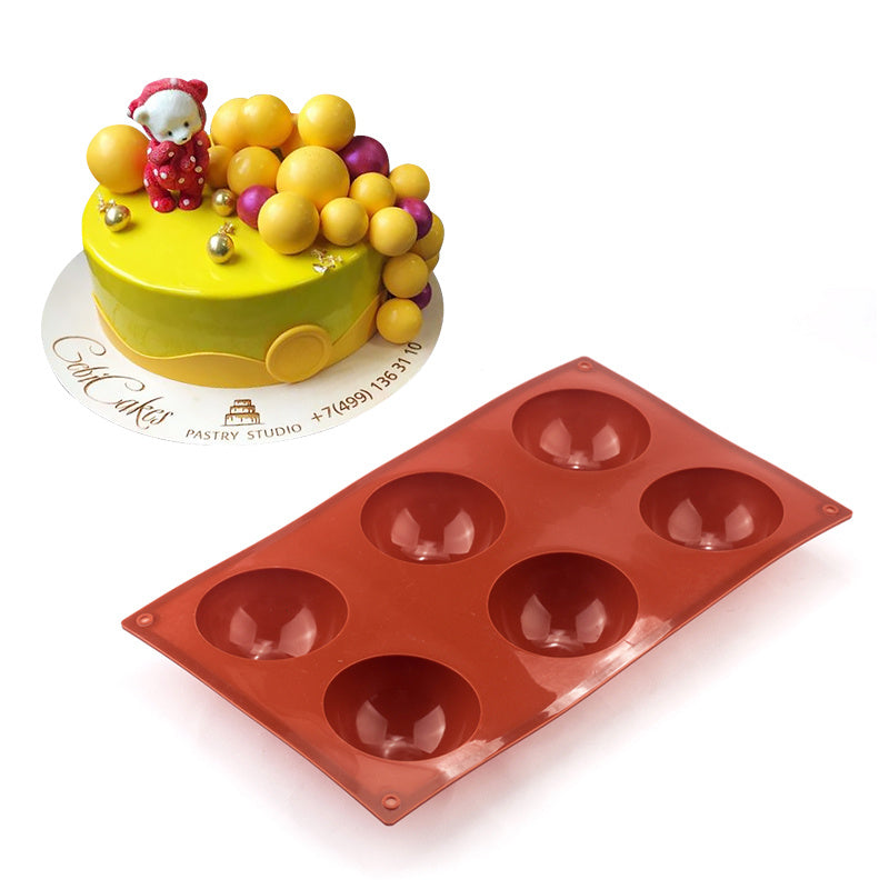 Molde de silicona para chocolate hemisférico