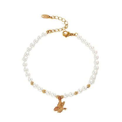 Butterfly Vintage High-grade Artificial Pearl Bracelet