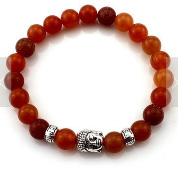 Natural Stone Buddha Head Bracelet