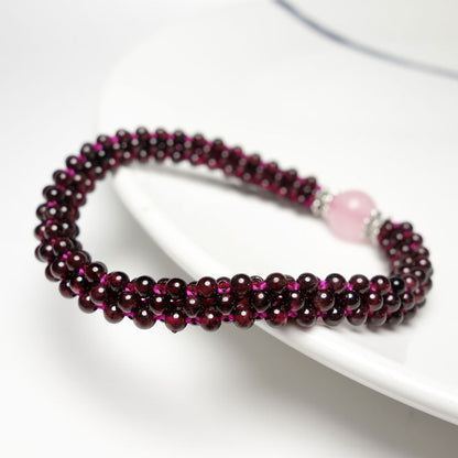 Garnet DIY Hand-knitted Bracelet