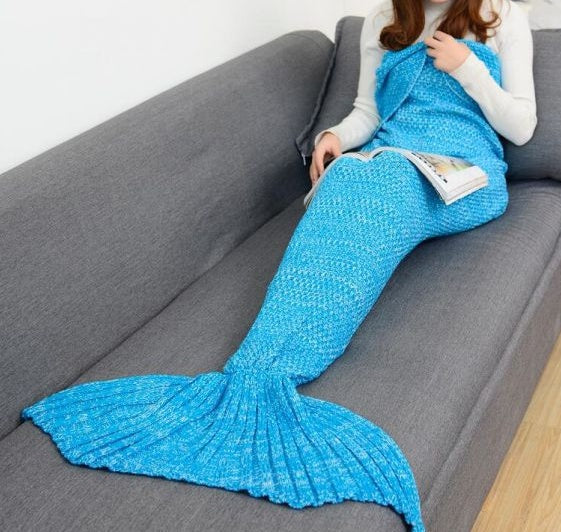 Mermaid Tail Knitting Sleeping Blanket