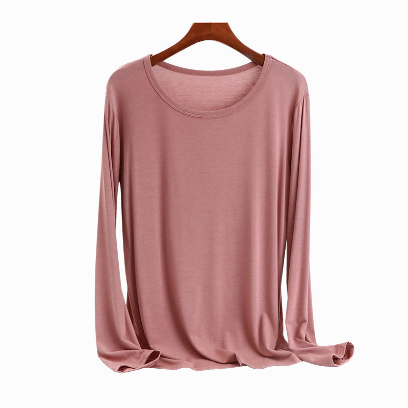 Women's Plus Size Modal Long-sleeved T-shirt