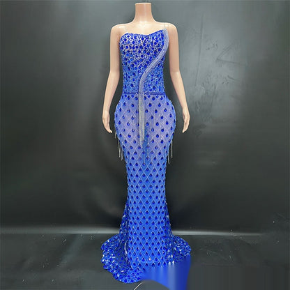 No Back Traceless Sexy Elegant Fishtail Gown