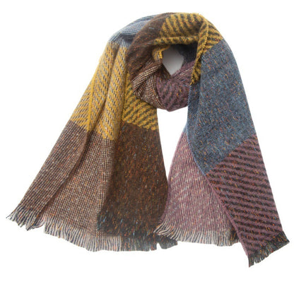 Men's And Women's Large Plaid Scarf Shawl