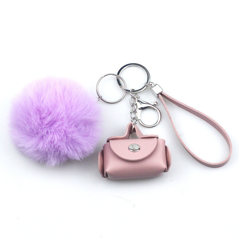 Fashion Ornaments Creative Leather Bag Keychain